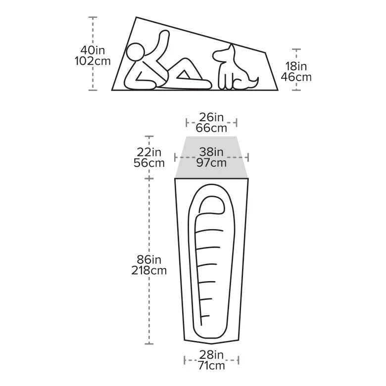 Big Agnes - Fly Creek UL1 - Asphalt Gray Ridge