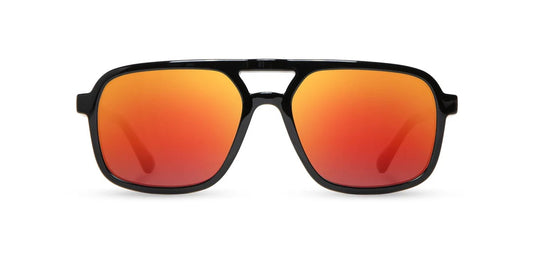 Camp Eyewear - Glacier - Black / Walnut; HD Plus Polarized Solar Flash