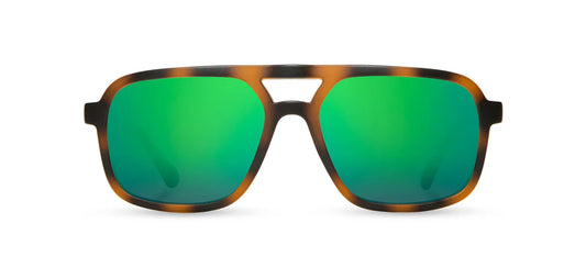 Camp Eyewear - Glacier - Matte Tortoise / Walnut; HD Plus Polarized Green Flash