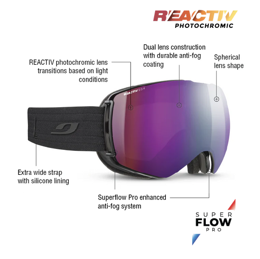 Julbo - Lightyear Goggle - Black; REACTIV 0 4 High Contrast