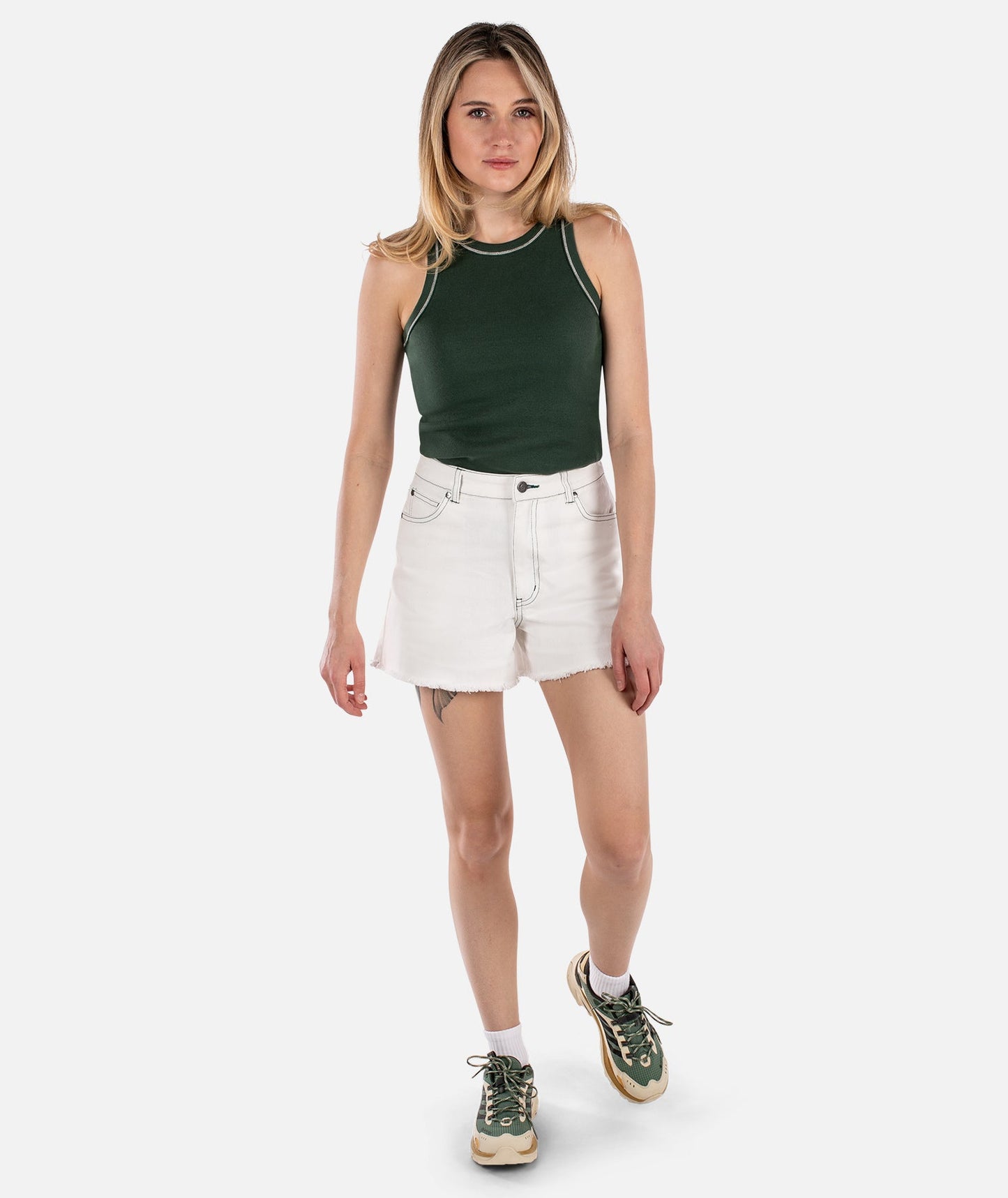 Iris Micro Rib Tank - Green