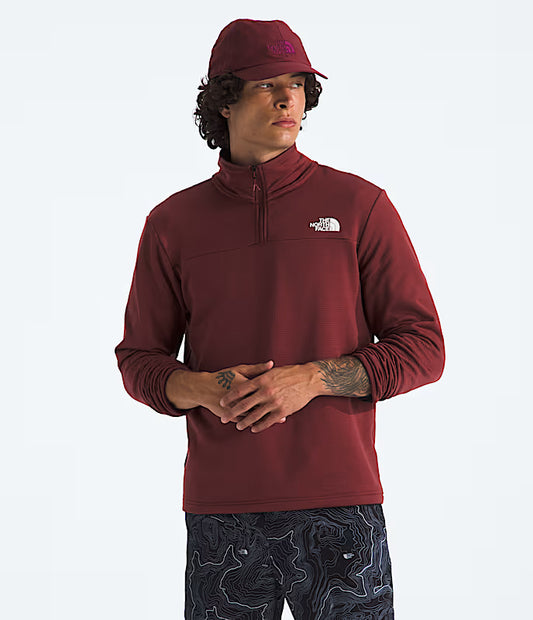The North Face - Cedar Trail Grid Fleece 1/4 - Men's - Sumac