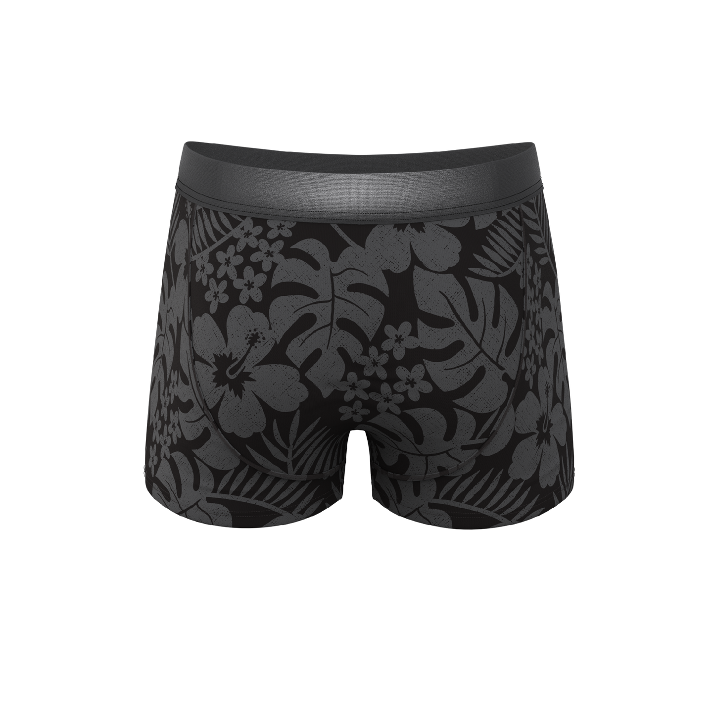 The Midnight Flora | Black Tonal Tropical Ball Hammock® Pouch Trunks Underwear