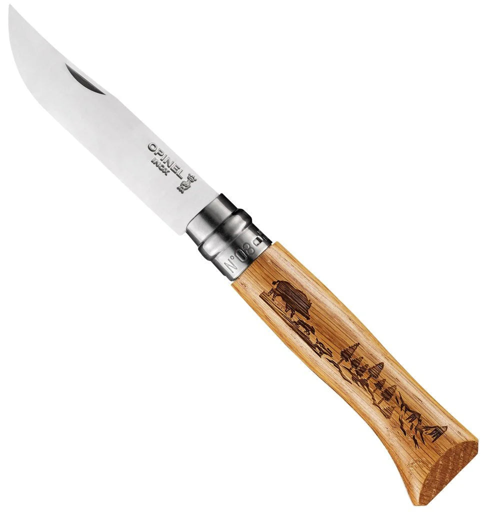 Opinel - Animalia Engraved No.08 Knife - Boar
