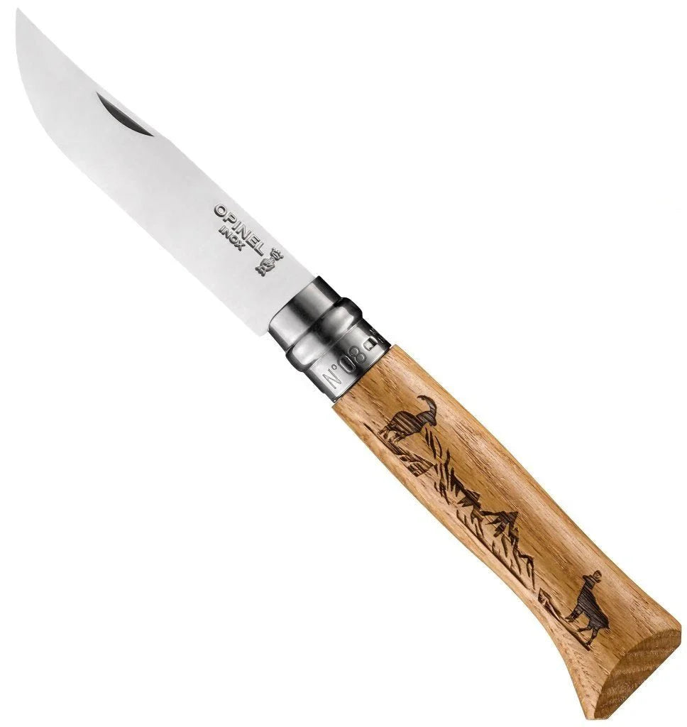 Opinel - Animalia Engraved No.08 Knife - Mountain Goat