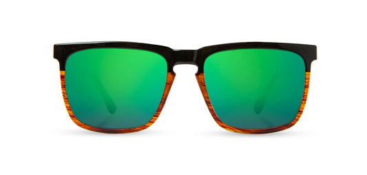 Camp Eyewear - Ridge HD - Black/Tortoise // Walnut/HD Plus Polarized Green Flash