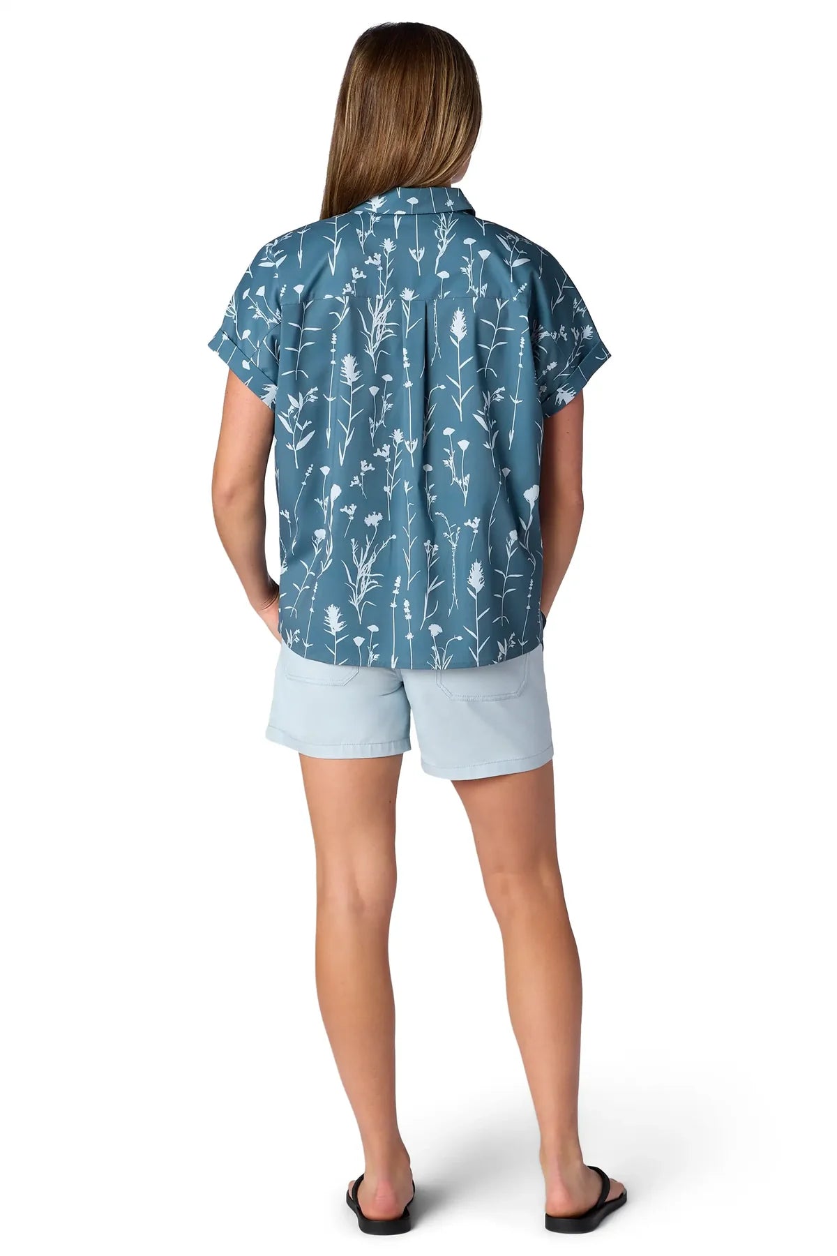 Flylow - Around Town Shirt - Ocean/Sky Wildflower