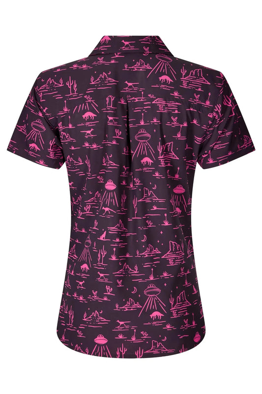 Flylow - Anderson Shirt - Women's - Black/Dragonfruit UFO