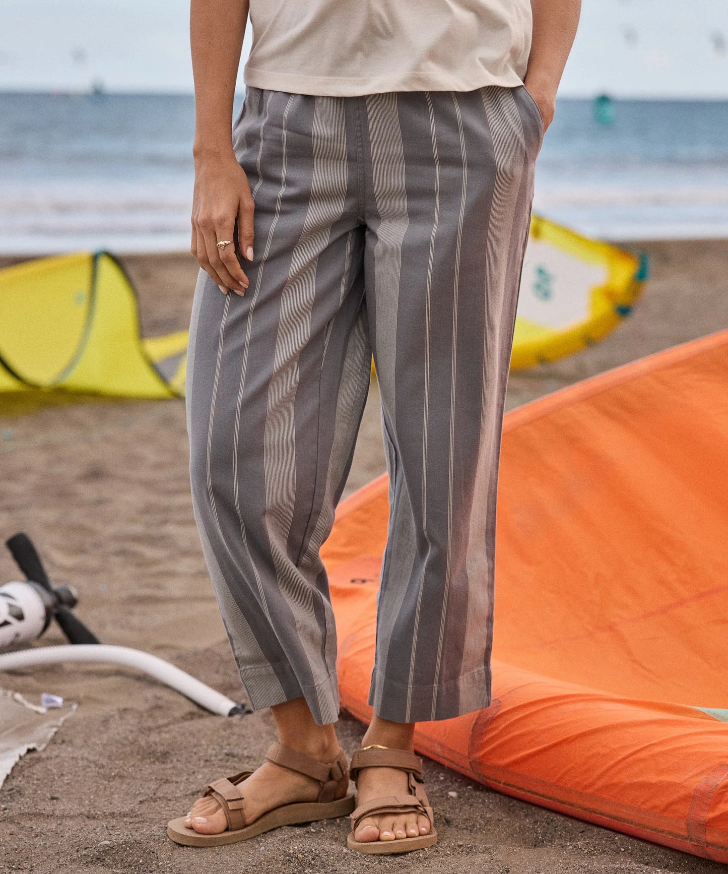 Sherpa - Palmo Ankle Pant - Stormy Stripe