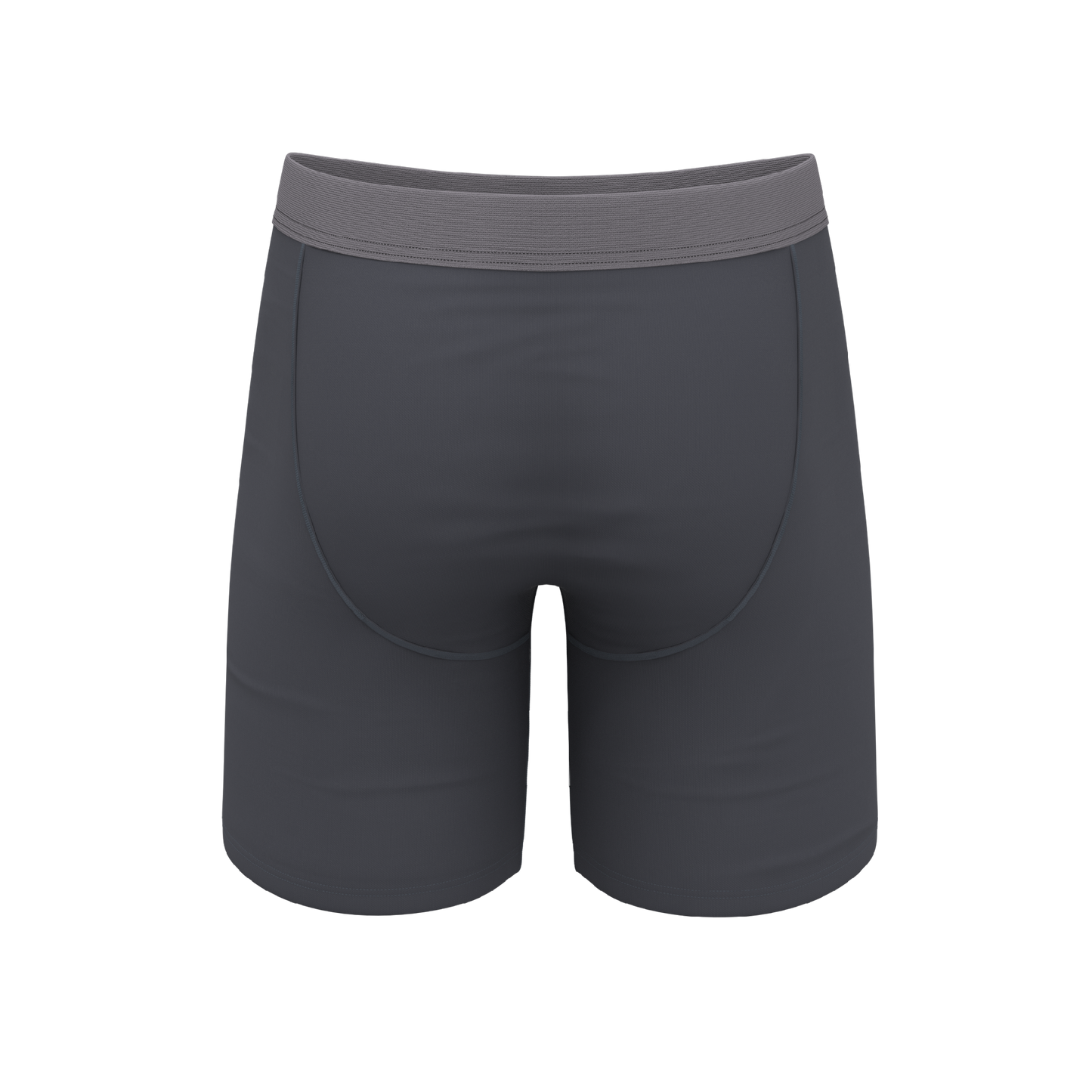 The Slate Expectations | Grey Tonal Long Leg Ball Hammock® Pouch Underwear With Fly
