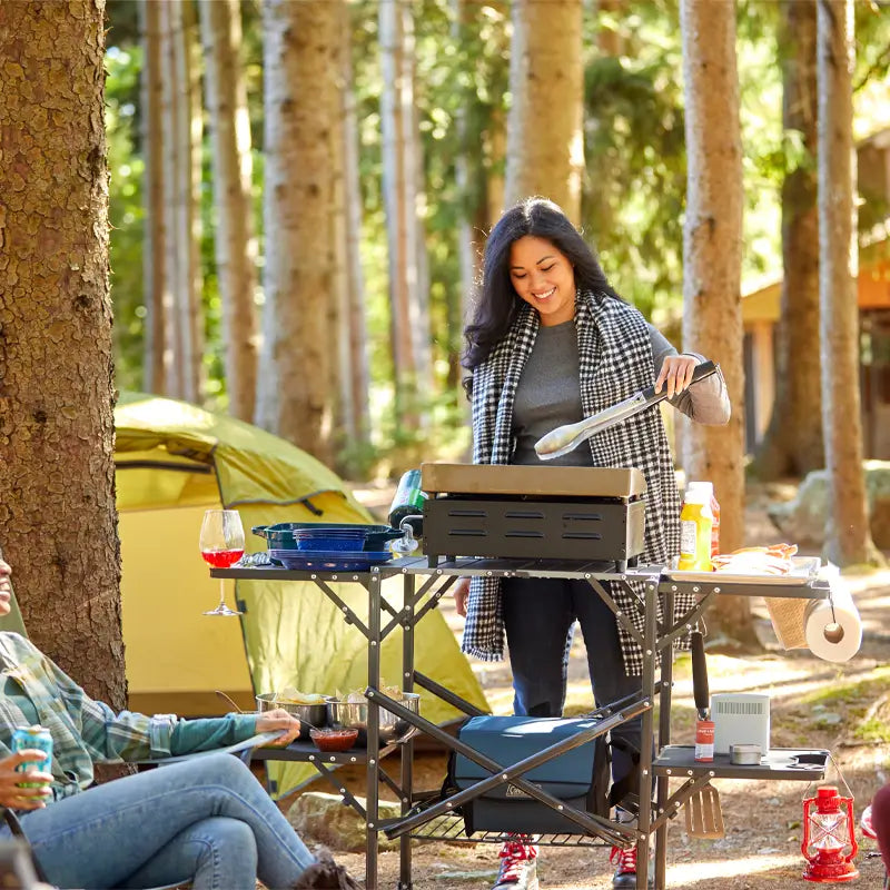 GCI Outdoors - Slim Fold Cook Station - Black Chrome