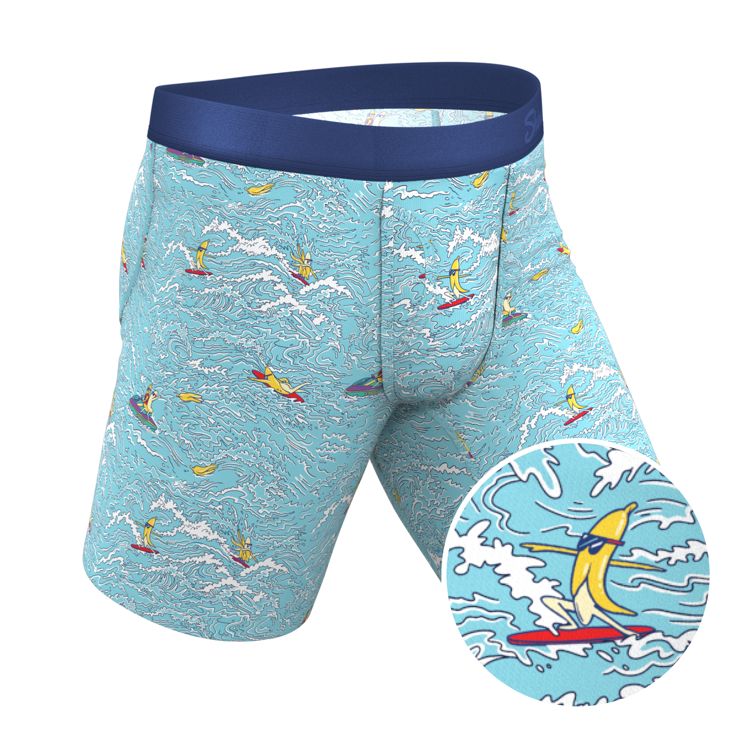 The Surfin' Turf | Shinesty Surfer Long Leg Ball Hammock® Pouch Underwear With Fly