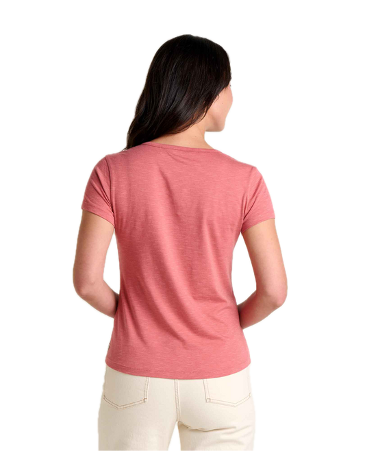 Toad and Co - Marley Short Sleeve V-Neck Tee - Dusty Cedar