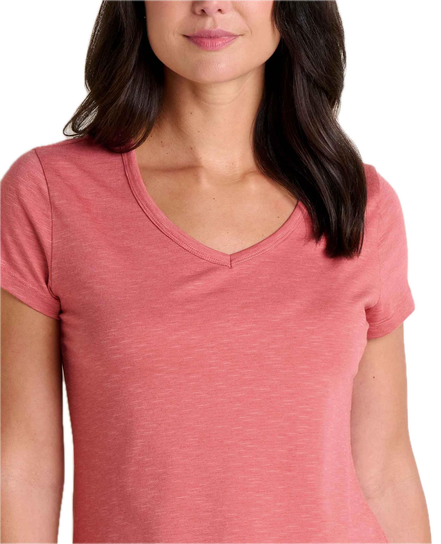 Toad and Co - Marley Short Sleeve V-Neck Tee - Dusty Cedar