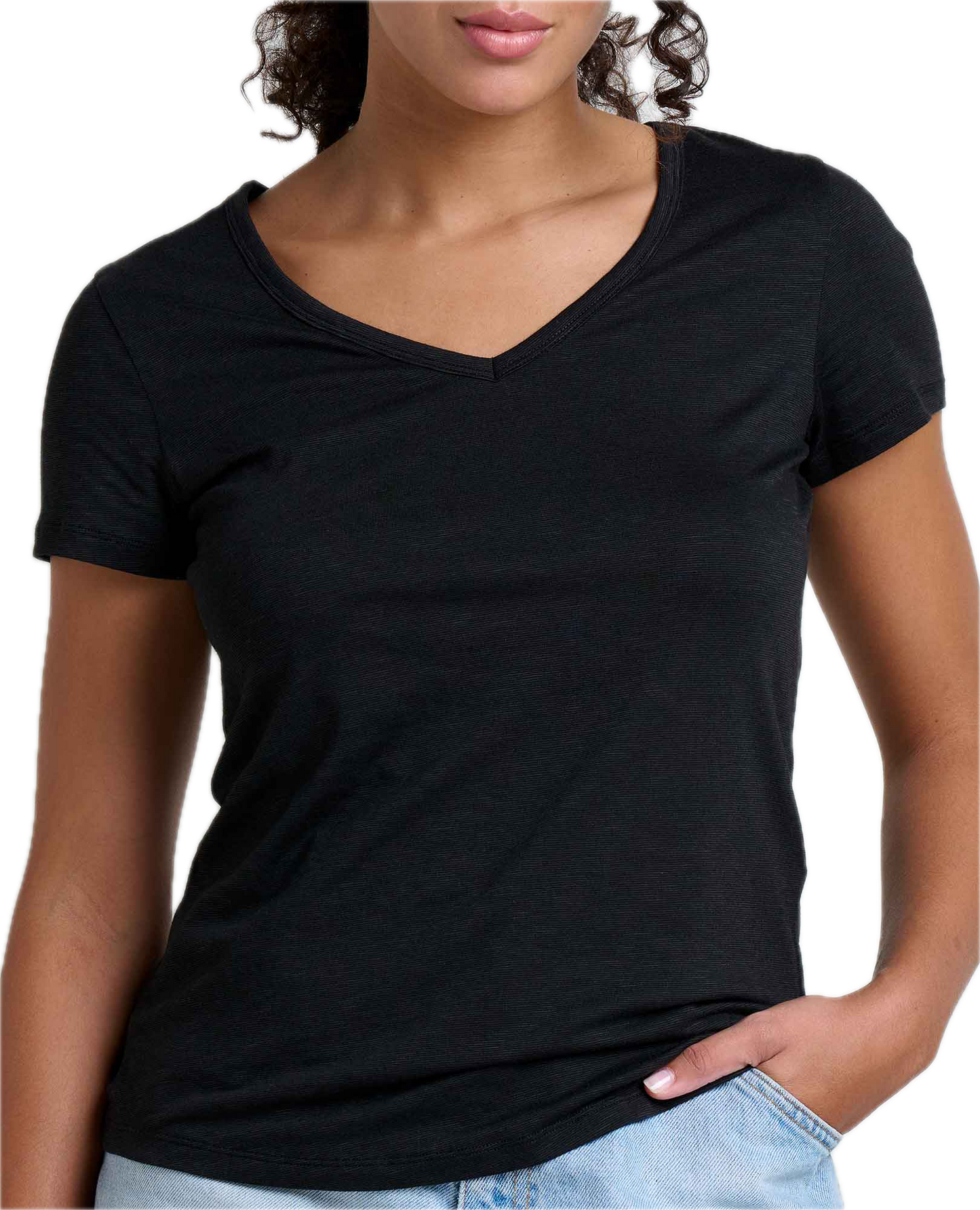 Toad and Co - Marley Short Sleeve V-Neck Tee - True Black