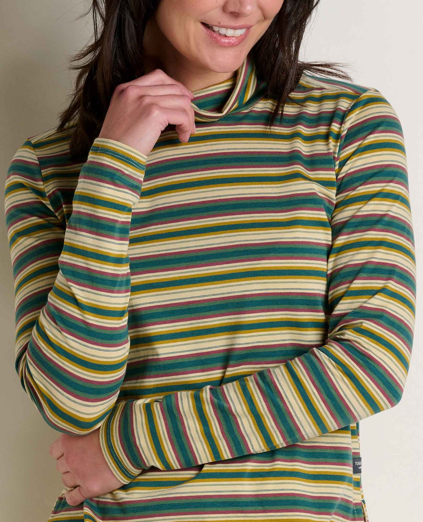 Toad and Co - Maisey Long Sleeve T-Neck - Barley Multi Stripe