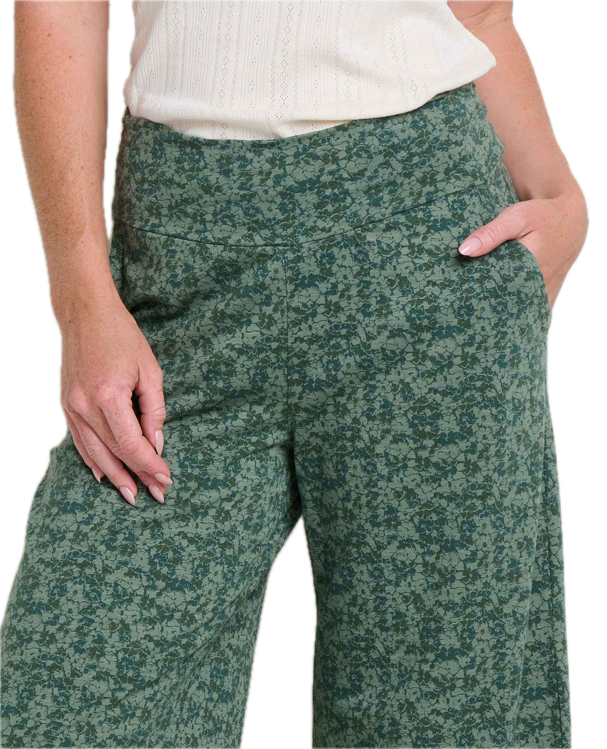 Toad and Co - Chaka Wide Leg Pant - Cilantro Print