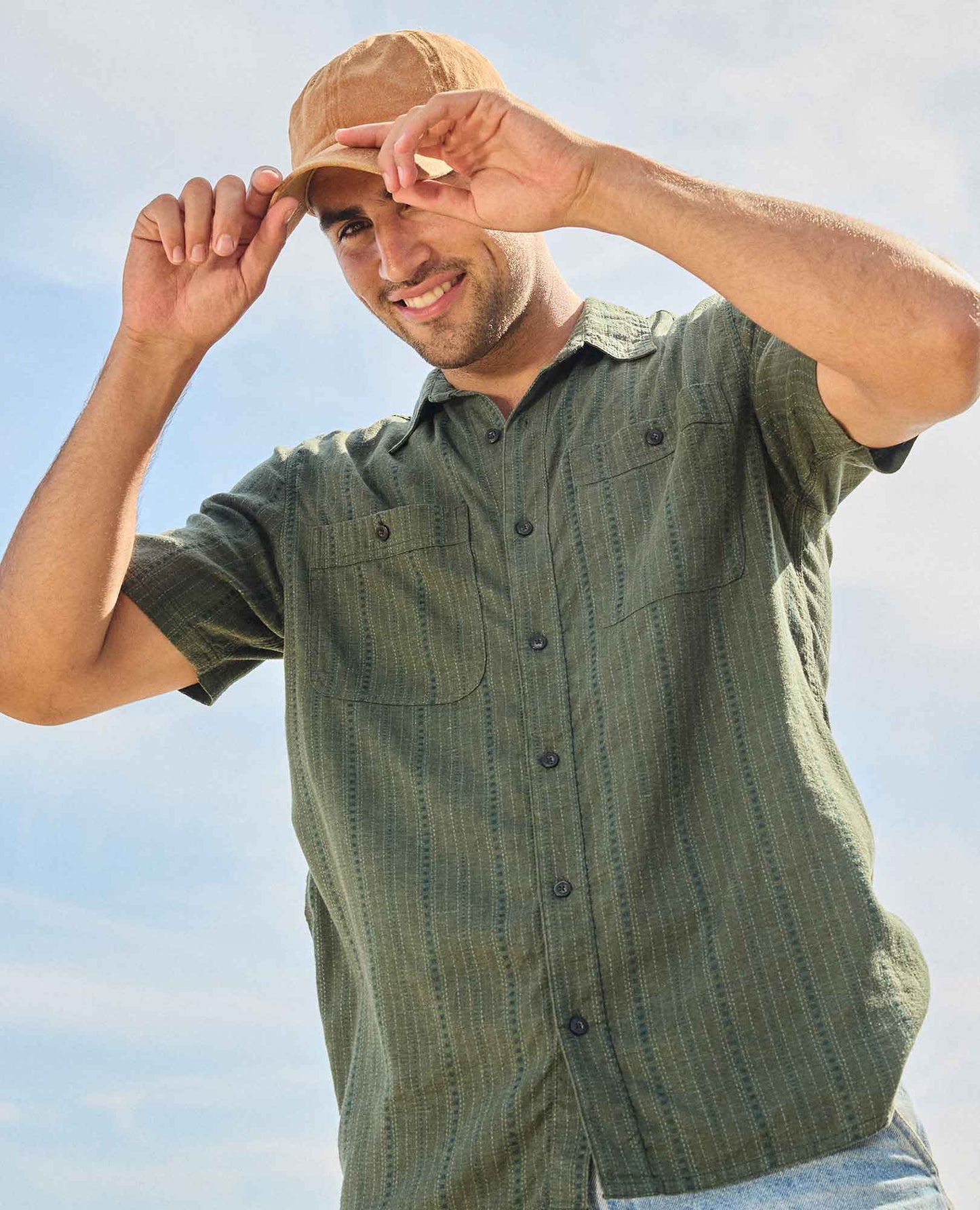 Toad and Co - Men's Taj Hemp Shirt - Cilantro Dobby