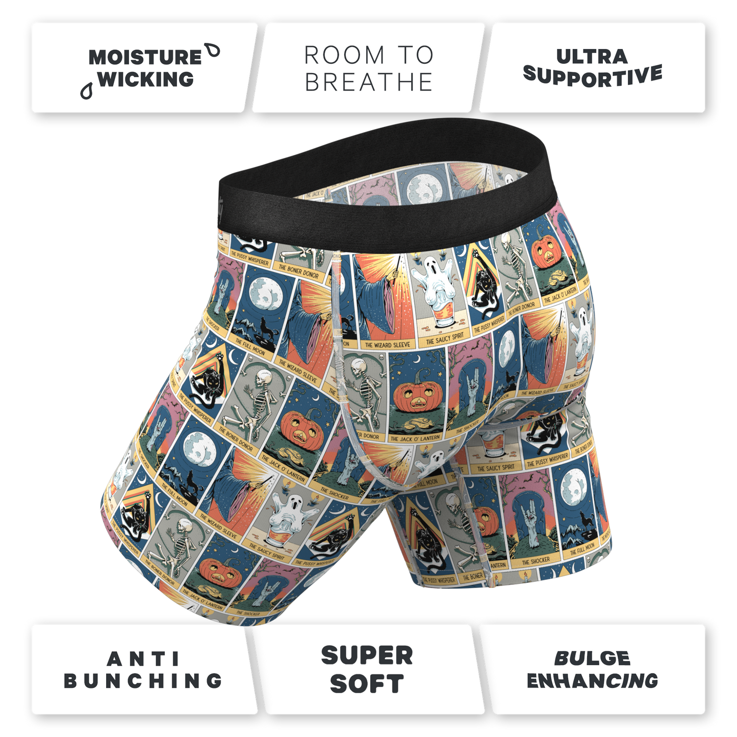 The Taboo | Tarot Cards Long Leg Ball Hammock® Pouch Underwear With Fly