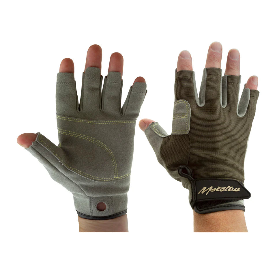Metolius - Talon Belay Glove 3/4 - Gray/Olive