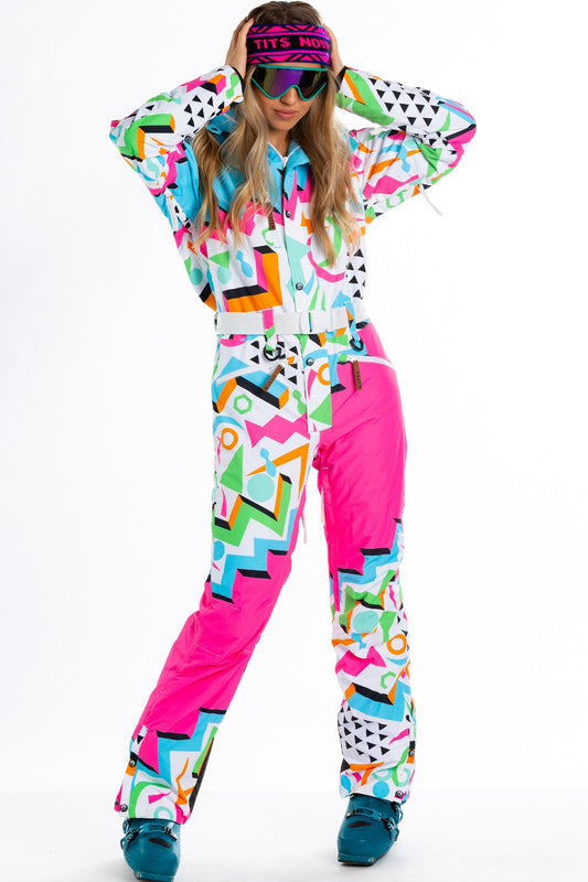 The Geodisiac | Retro Neon Women's One Piece Ski Suit