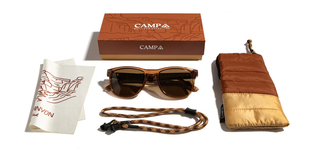 Camp Eyewear - Trail - Sienna Walnut; HD Plus Polarized Brown