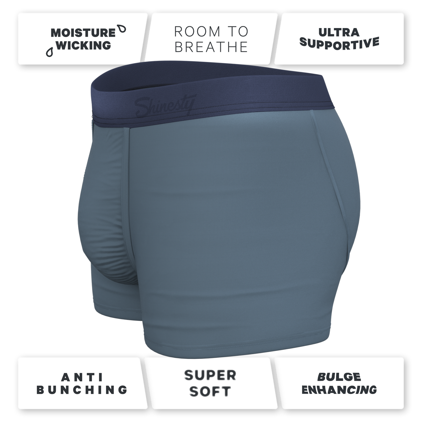 The Wake In The Lake | Tonal Teal Ball Hammock® Pouch Trunks Underwear