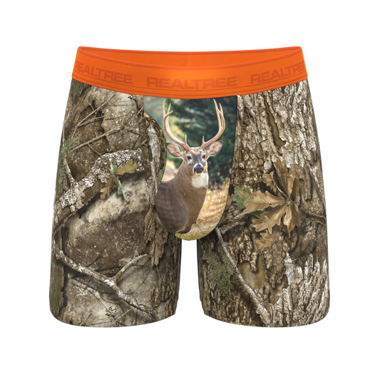 The Wild Game | Realtree x Shinesty Neon Orange Ball Hammock® Pouch Underwear With Fly