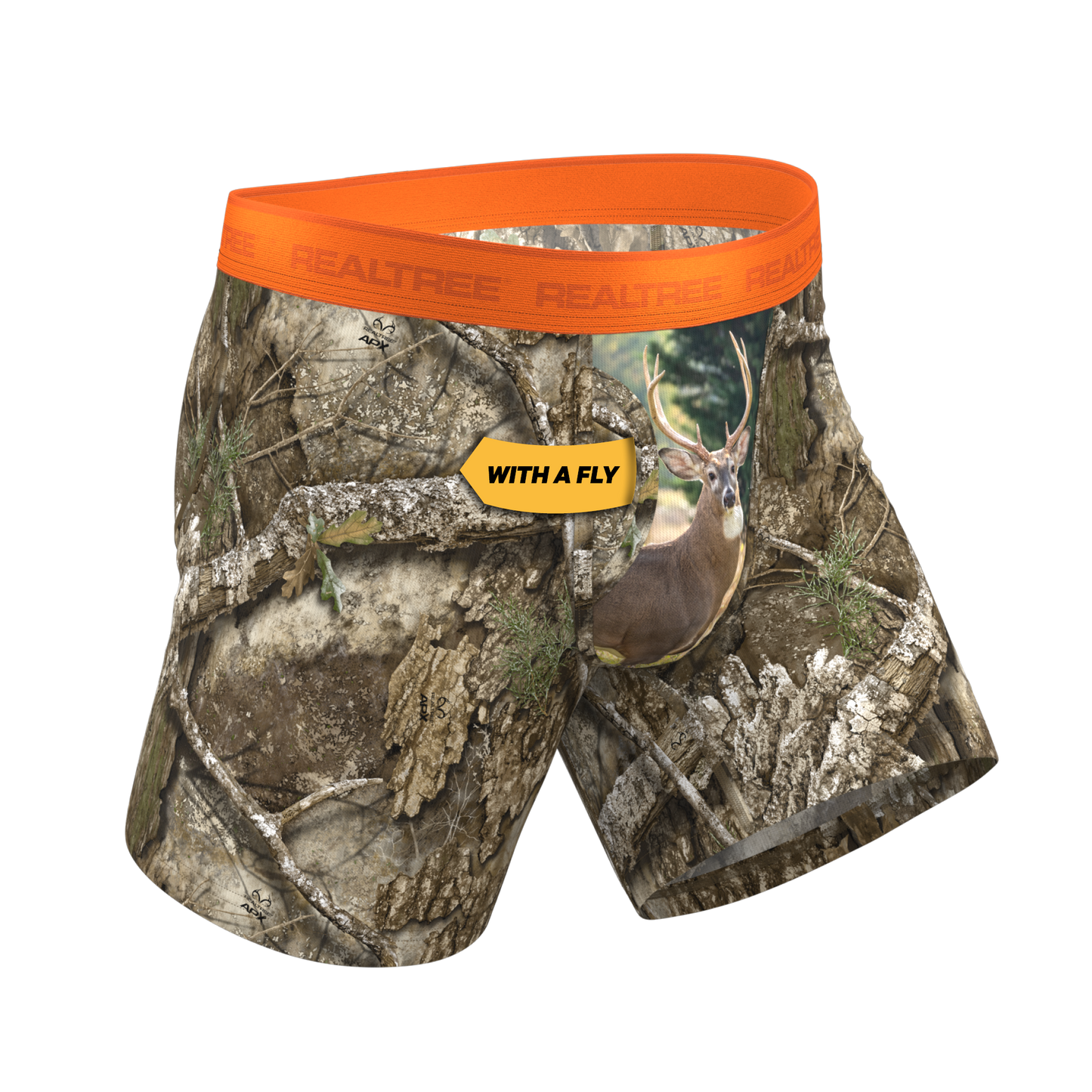 The Wild Game | Realtree x Shinesty Neon Orange Ball Hammock® Pouch Underwear With Fly
