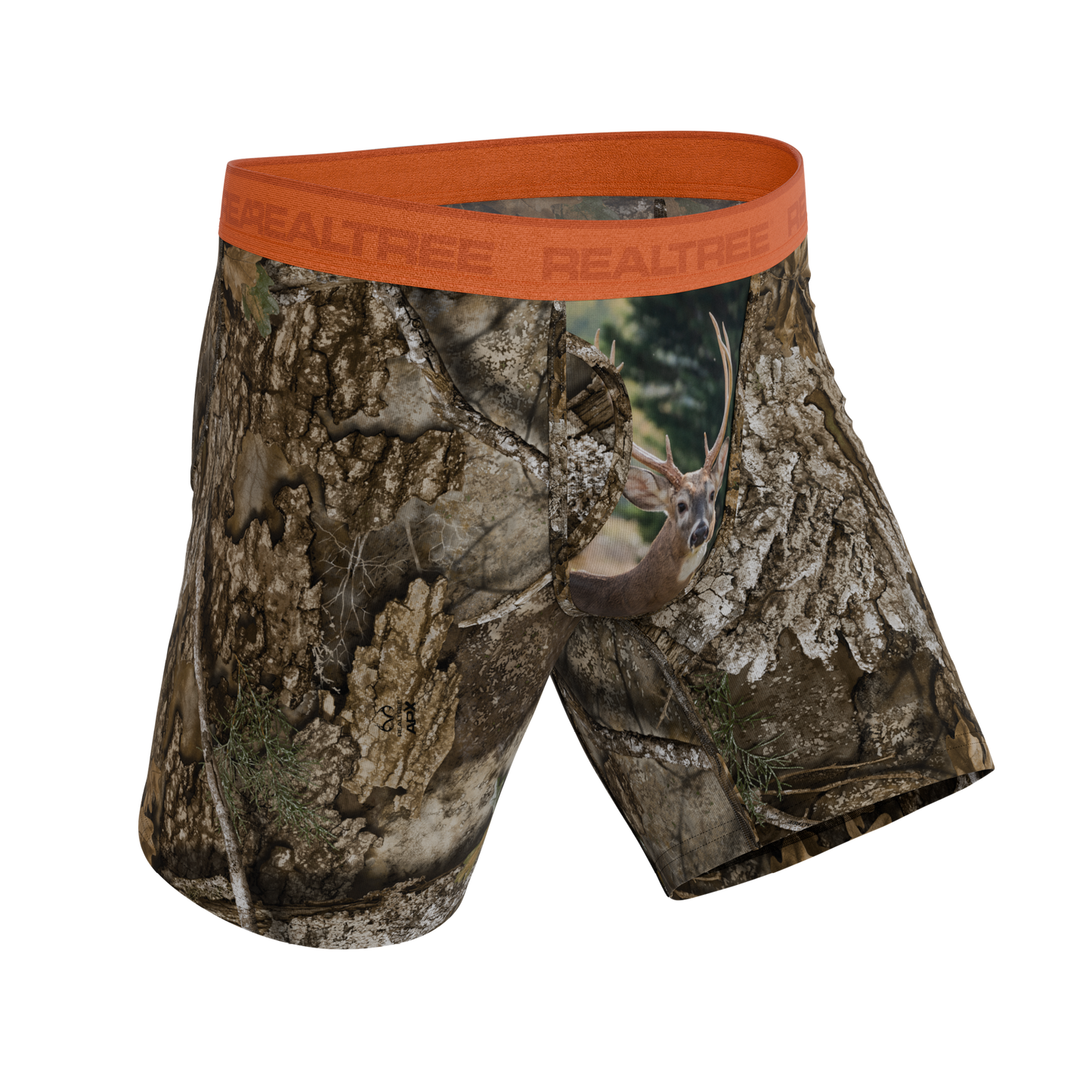 The Wild Game | Realtree x Shinesty Neon Orange Long Leg Ball Hammock® Pouch Underwear With Fly