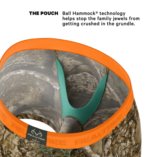 The Wild Game | Realtree x Shinesty Neon Orange Ball Hammock® Pouch Underwear