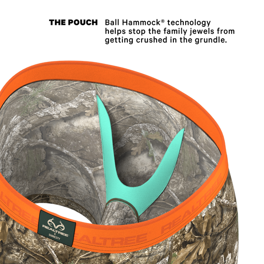 The Wild Game | Realtree x Shinesty Neon Orange Ball Hammock® Pouch Underwear