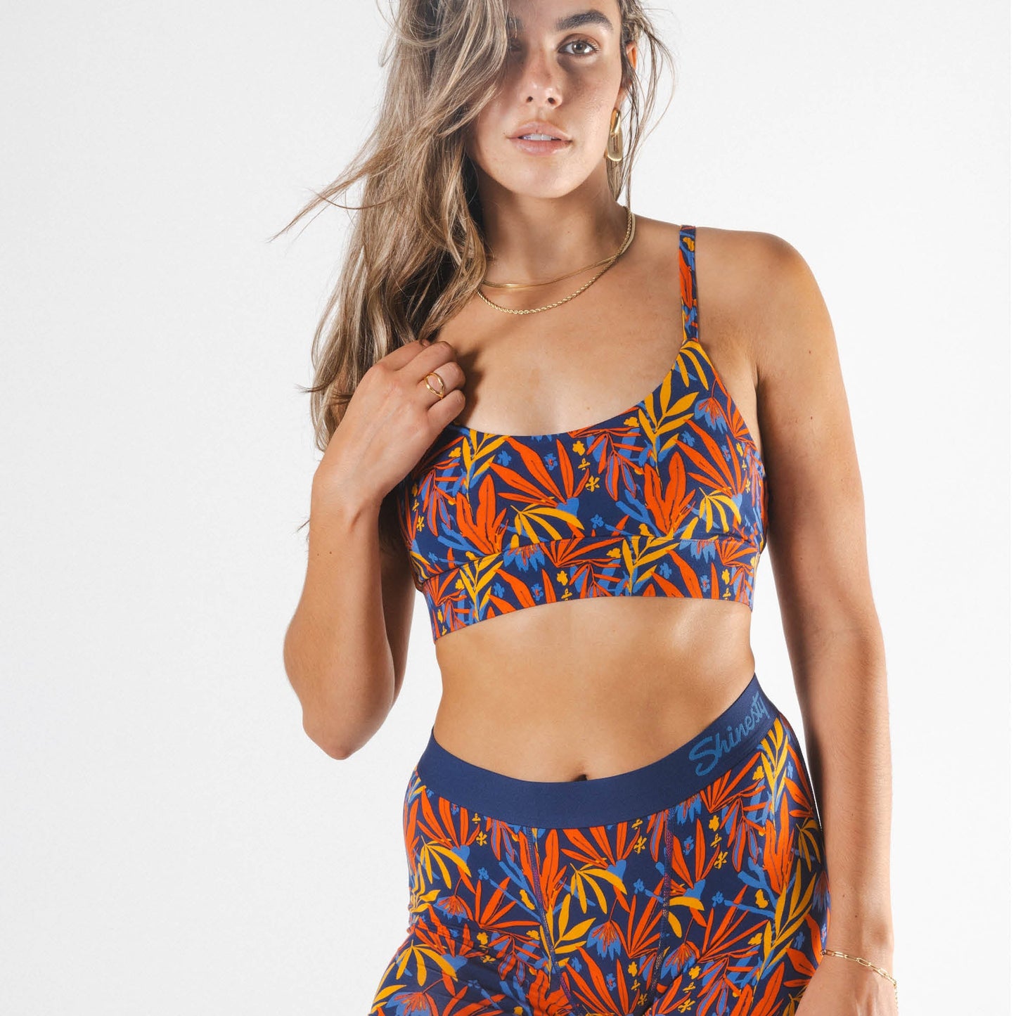 The San Diego Sunrise | Tropical Foliage Boob Hammock™ Scoop Bralette