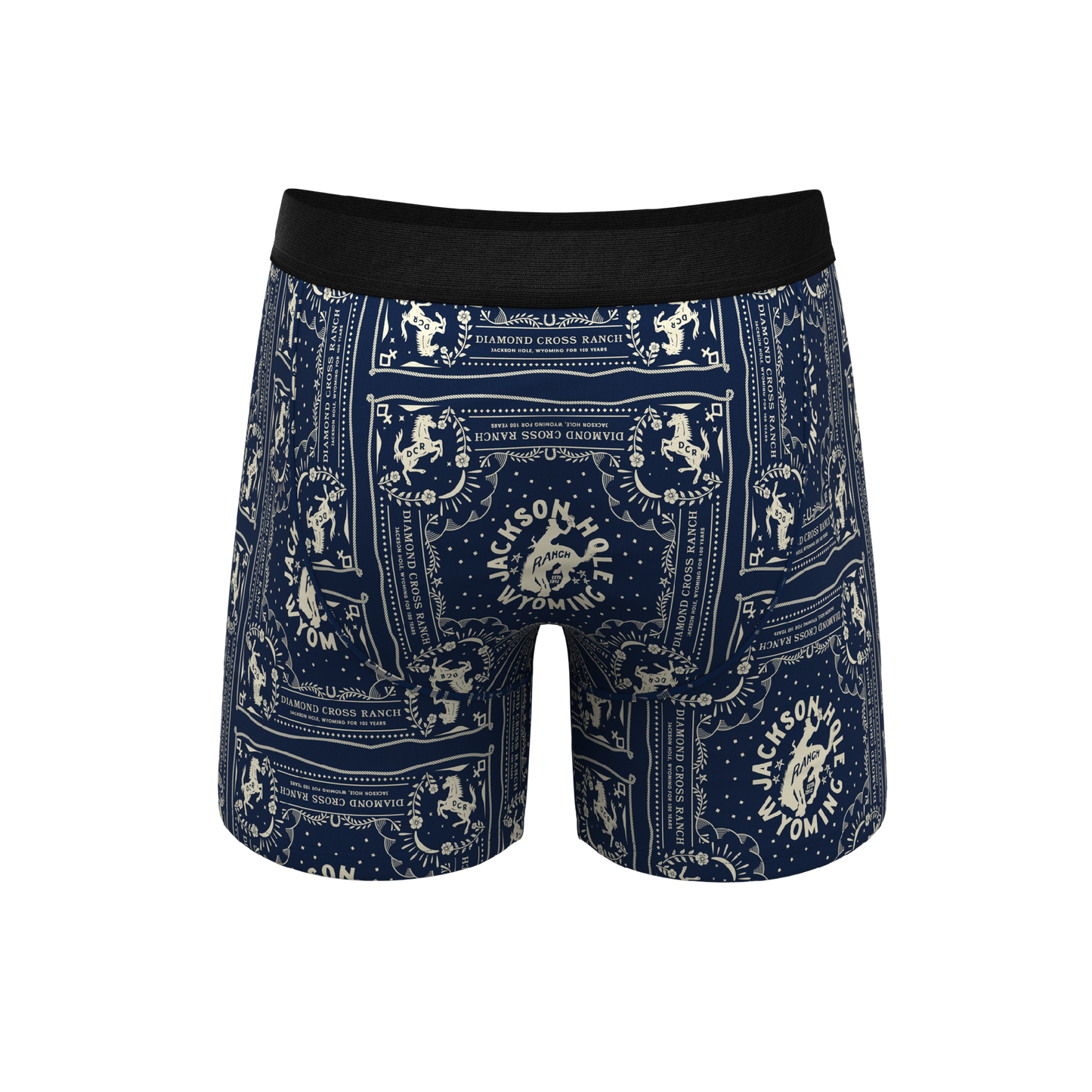 The Wrangle 'Em | Blue Bandana Shinesty x Diamond Cross Ranch Ball Hammock® Pouch Underwear With Fly