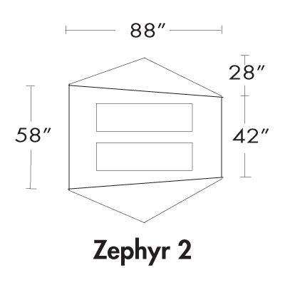 Alps Mountaineering - Zephyr Tent - 2-Person - Blue Grey