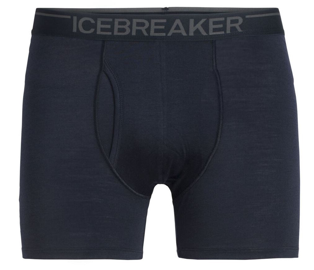 Icebreaker - Anatomica Boxers with Fly - Black/Monsoon