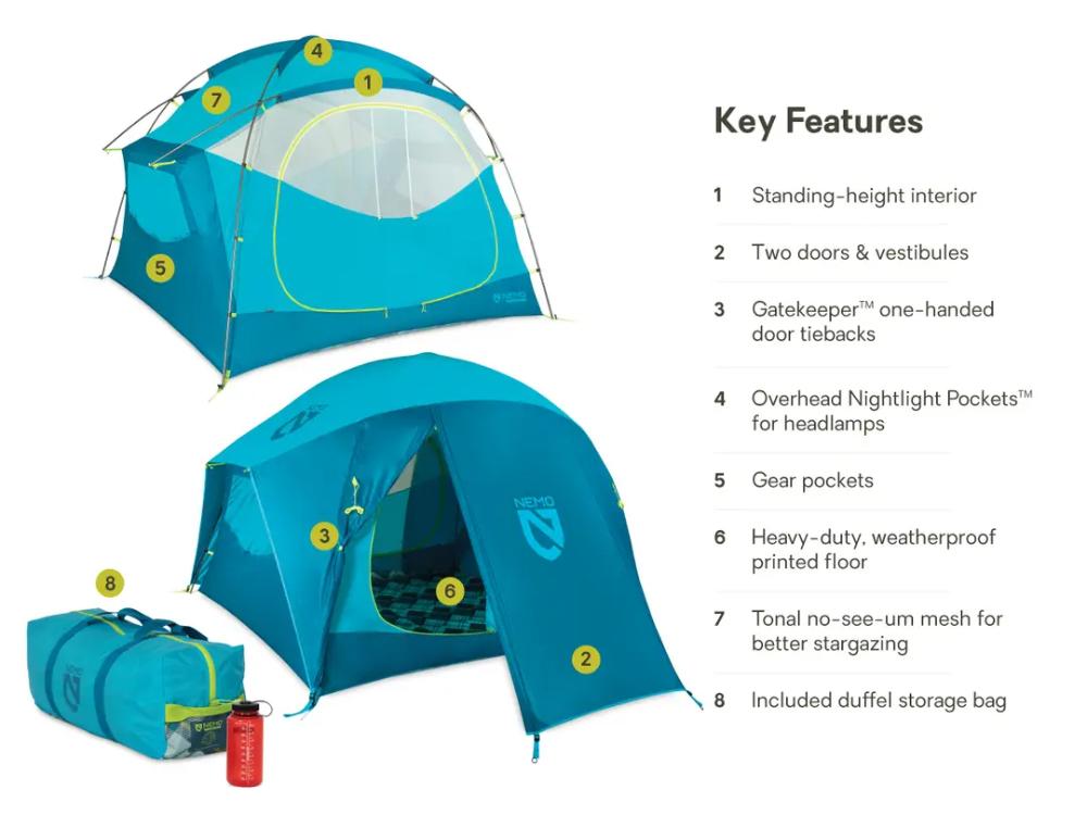 Nemo - Aurora Highrise 4P Camping Tent