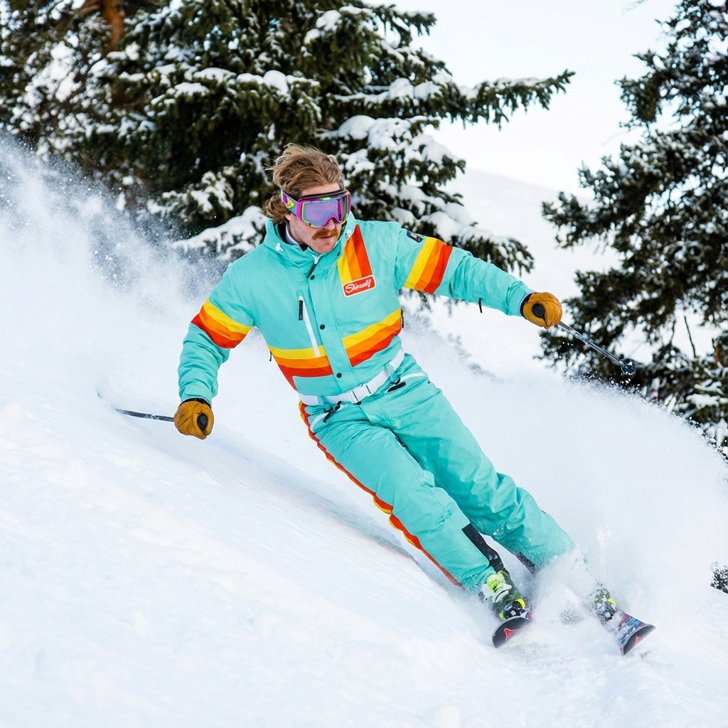 The Midday Aprs | Teal and Orange Retro Stripe One Piece Ski Suit Outdoor Gear Exchange The Midday Aprs | Teal and Orange Retro Stripe One Piece Ski Suit Outdoor Gear Exchange