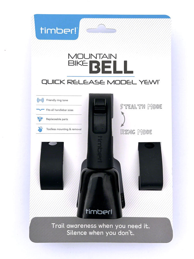 Timber - Model Yew! MTB Bell - Quick Release, Black - Black