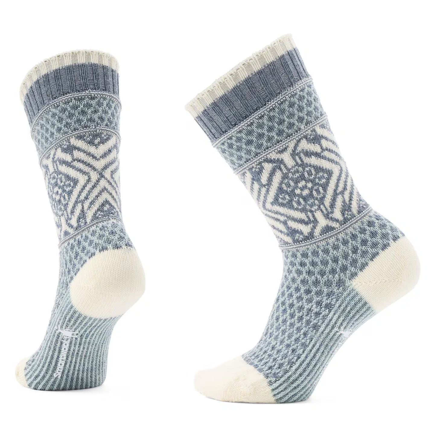 Smartwool - Everyday Popcorn Snowflake Pattern Crew Socks - Unisex - Frosty Green