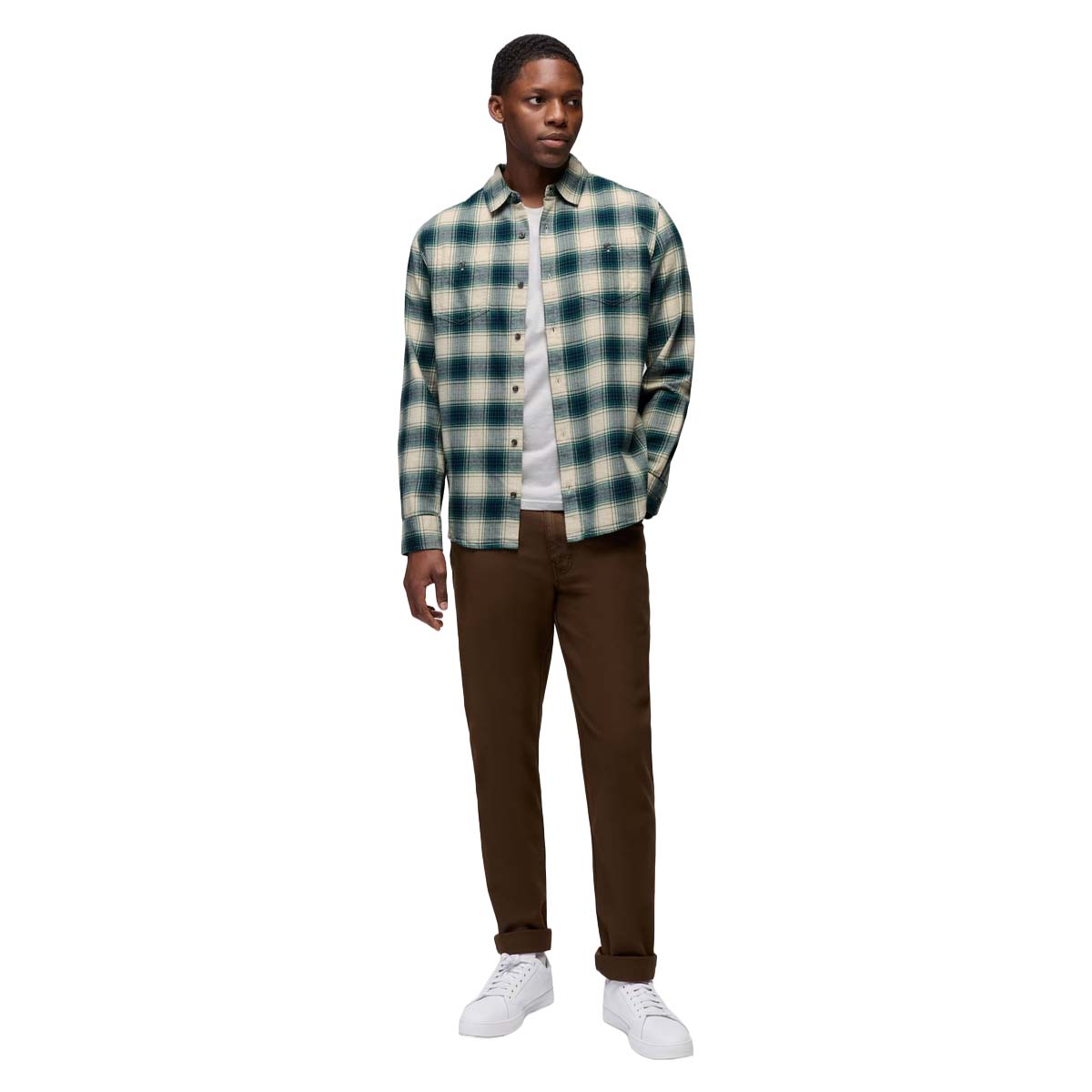 Prana - Dolberg Flannel Shirt - Blue Coral