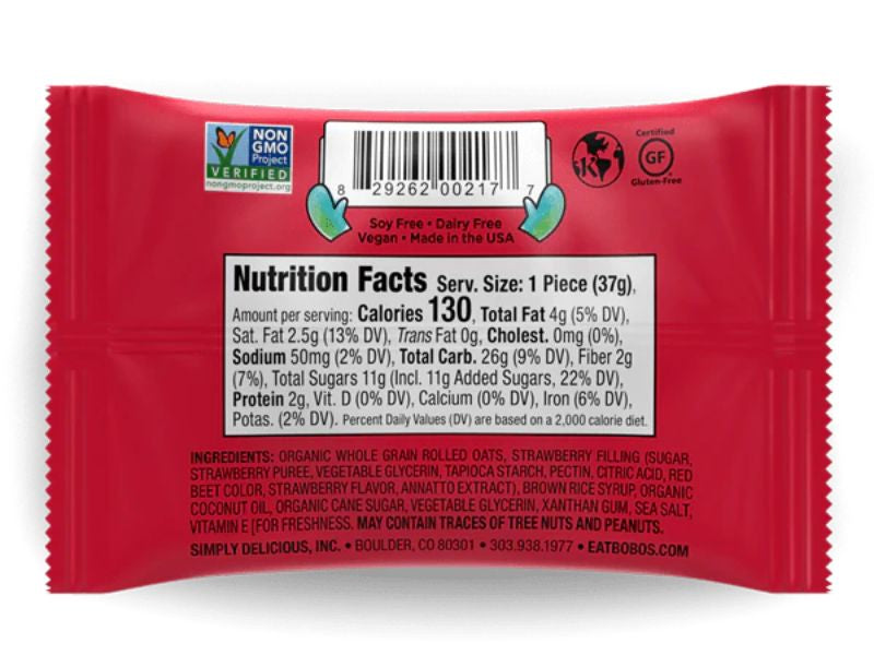 Bobos - Stuff'd Oat Bites - Strawberry
