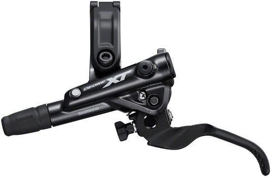 Shimano - Deore XT BL-M8100/BR-M8100 Disc Brake and Lever - Front, Hydraulic, Post Mount, 2-Piston, Finned Pads, I-SPEC EV Clamp Band, Black