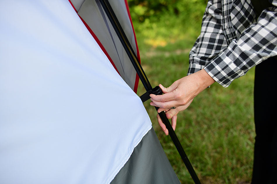 Alps Mountaineering - Camp Creek 4-Person Tent - Gray/Red