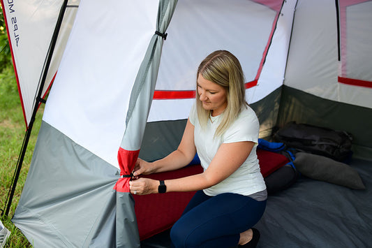 Alps Mountaineering - Camp Creek 4-Person Tent - Gray/Red