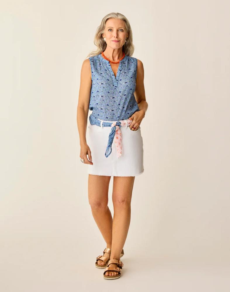 Carve Designs - Dylan Tank - Women's - Navy Garden
