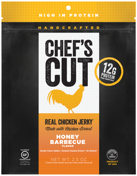Chef's Cut Jerky - Chicken Jerky Honey BBQ 2.5oz - Honey BBQ