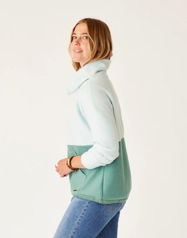 Carve Designs - Rowayton Colorblock Cowl - Women's - Ice w. Forest