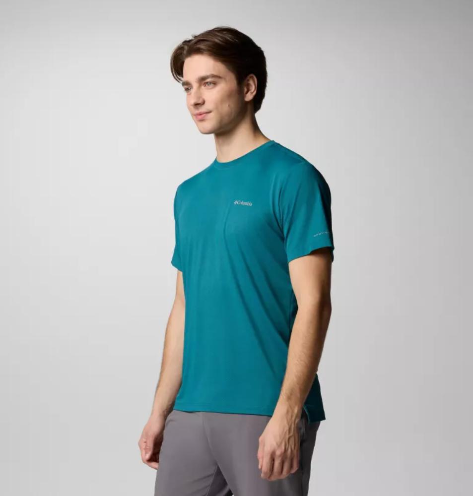 Columbia - Tech Trail Utility Short Sleeve Crew - Men's - Stone Green