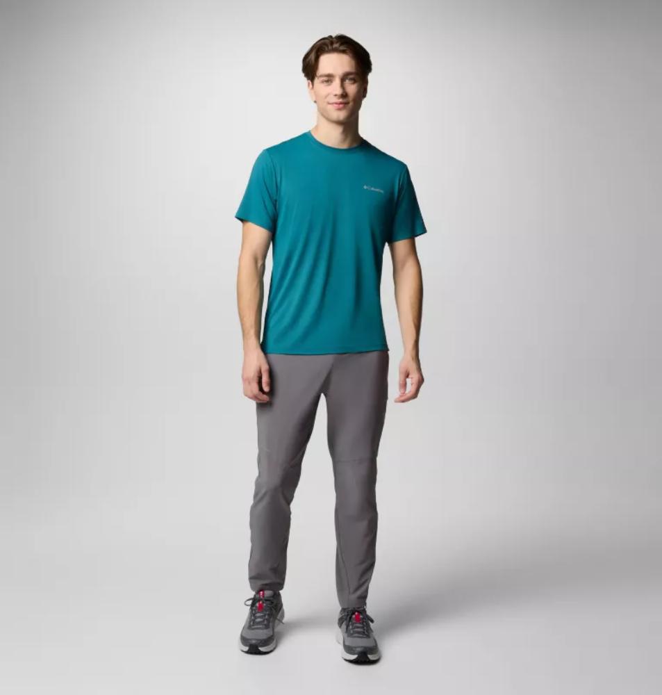 Columbia - Tech Trail Utility Short Sleeve Crew - Men's - Stone Green